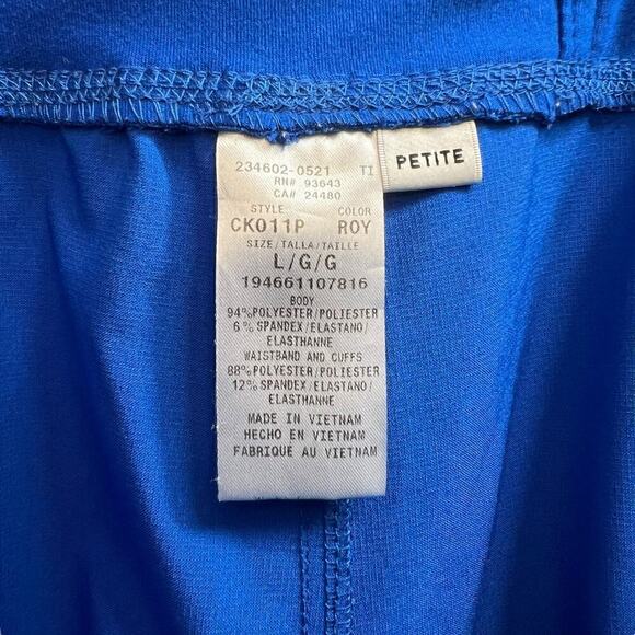 Cherokee Scrub Pants CK011P Royal Blue Size Large Petite - Picture 3 of 3